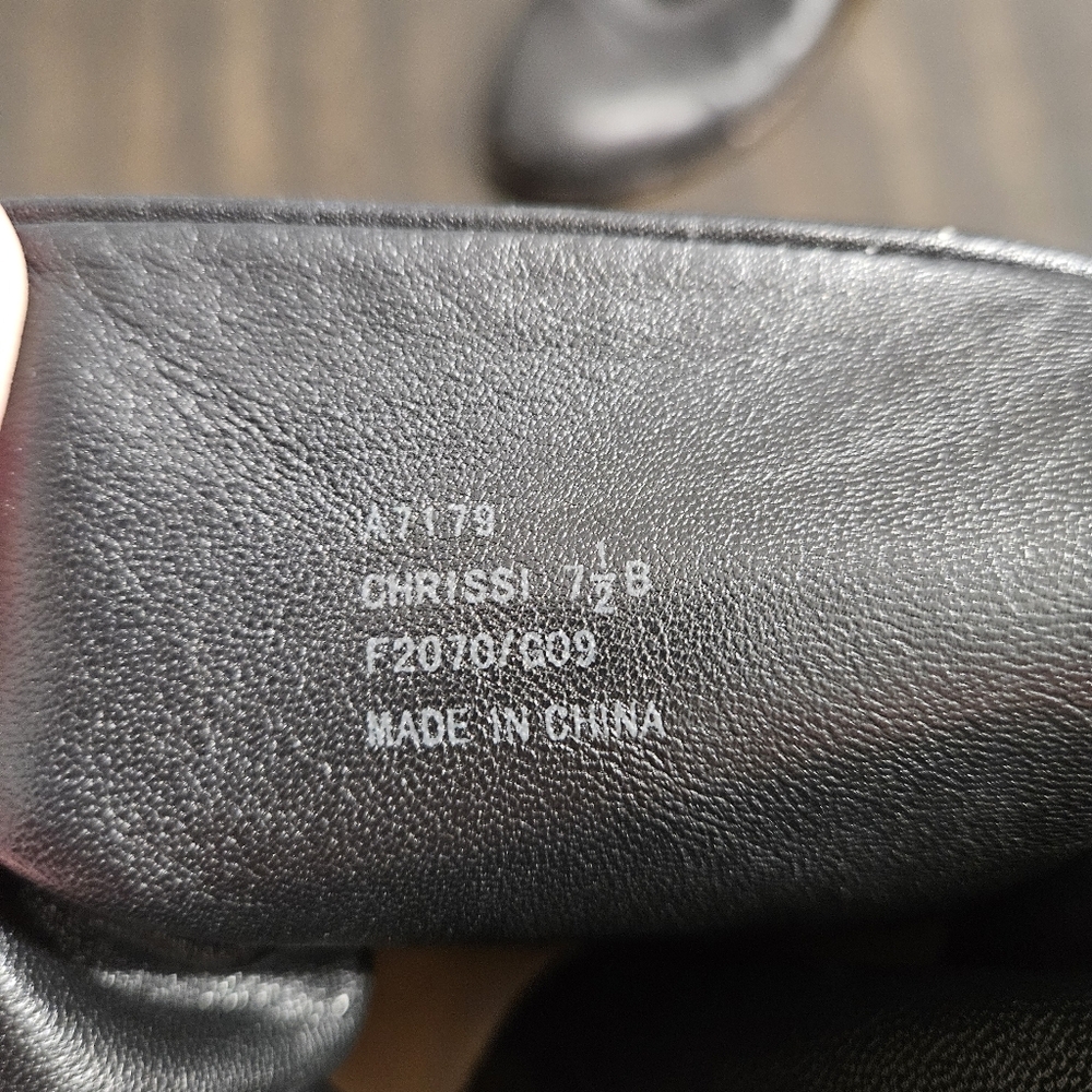 Coach Chrissi Signature black leather and fabric riding boots size 7.5 B - Picture 9 of 11